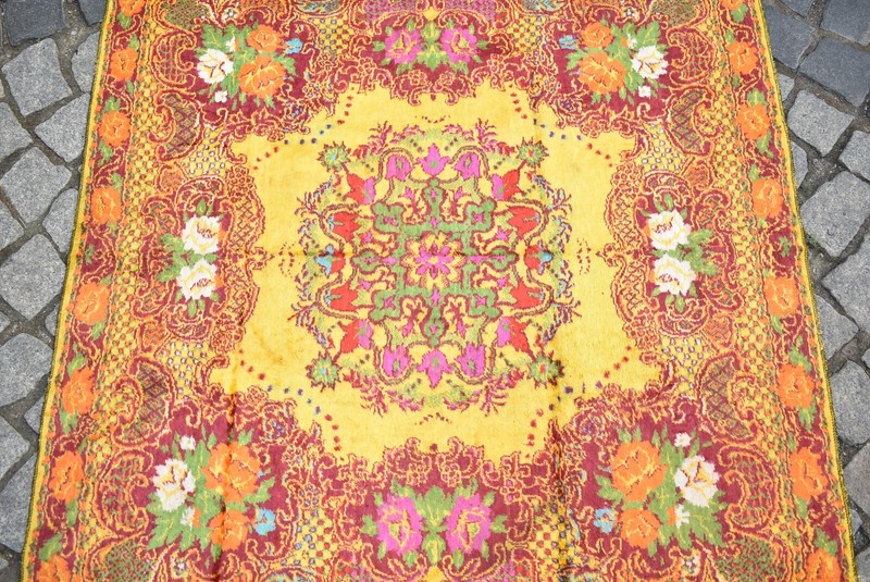 Velvet Table Cover Rug 48'' x 44'' Anatolian Sofa Cover Table Cover Velvet Rug gallery