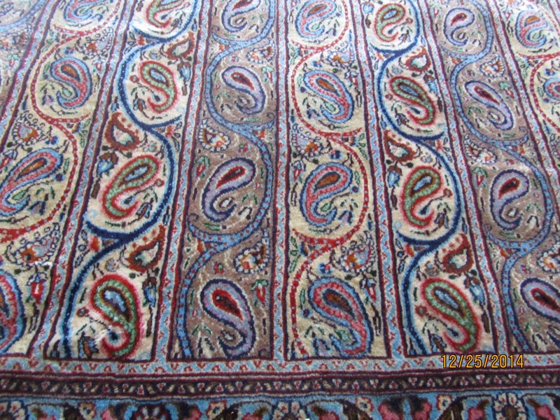 Rare Kirman Paisley Carpet 6 ft X 6 ft gallery