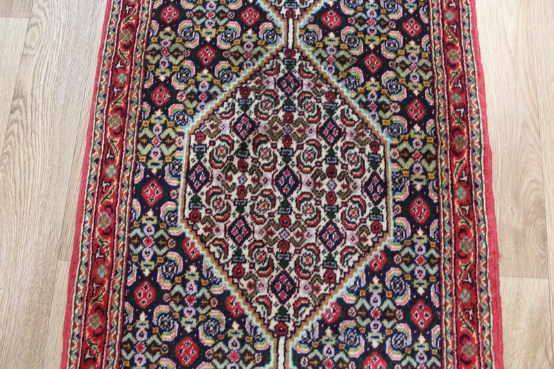 FINE HANDMADE ORIENTAL WOOL RUNNER WITN FINE WEAVE AND SUPERB COLOURS 245X50CM gallery