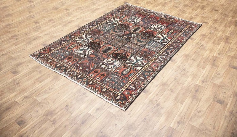 Semi-Antique Distressed Pictorial Wool Oriental Rug Home Decor Carpet 7x10 Ft gallery