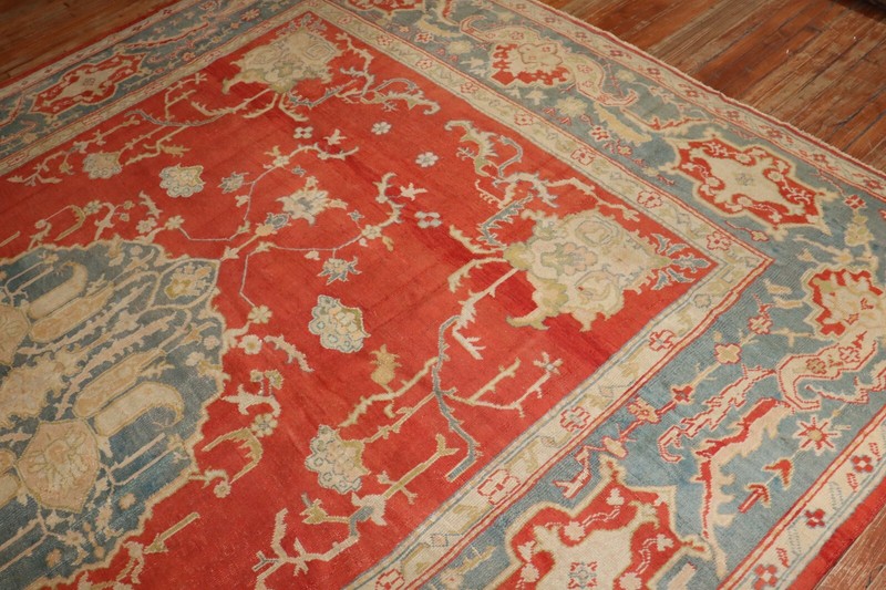 Antique Gorgeous Turkish Oushak Ushak Rug Size 10'x13'5'' gallery