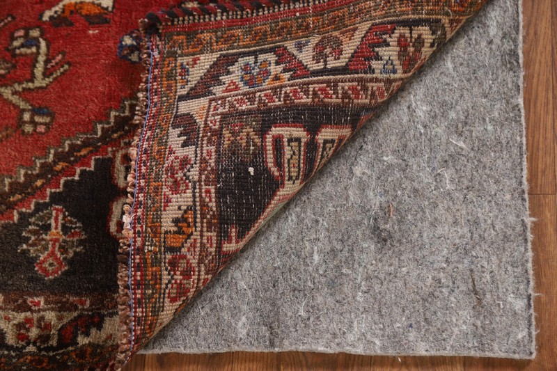 Hunting Design Handmade Traditional Rug 4x5 Ft Red Pictorial Oriental Wool Rug gallery