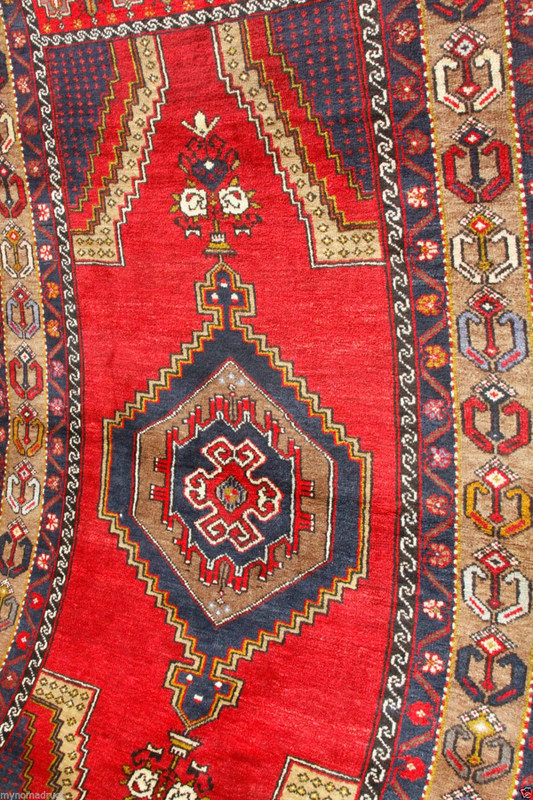 Lovely 1900-1939s Tent Woven Multi-Colored Wool Dowry Area Rug 4’3”x 8’ gallery