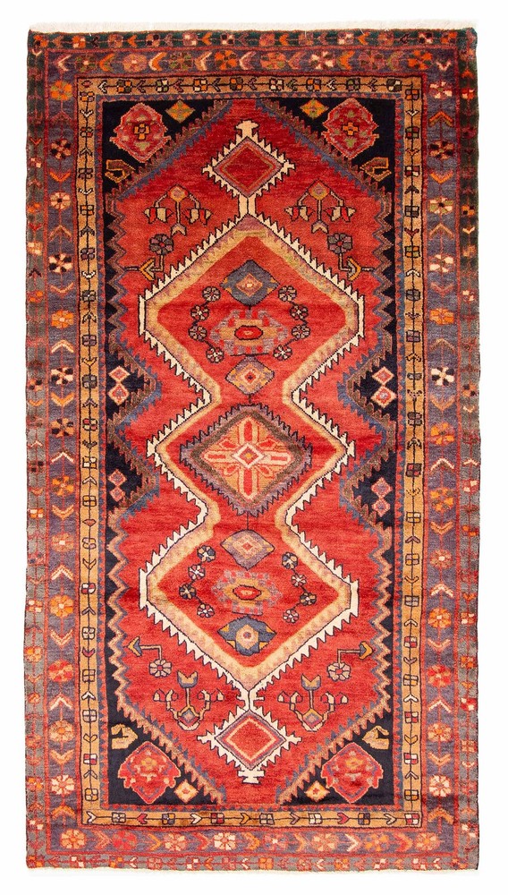 Traditional Vintage Hand-Knotted Area Rug 4'10" x 9'5" Oriental Wool Carpet