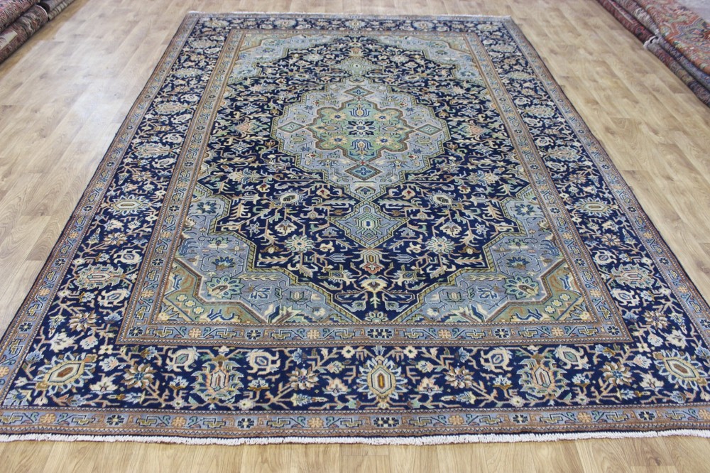 An Outstanding Handmade Keshann Oriental carpet Blue Carpet 330 x 230 cm