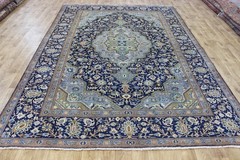 An Outstanding Handmade Keshann Oriental carpet Blue Carpet 330 x 230 cm