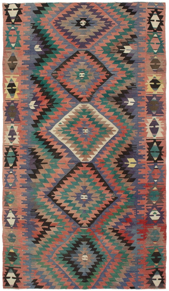 Vintage 5'7" x 9'11" Traditional Wool Hand Woven Oriental Area Rug
