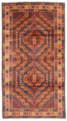 Vintage Hand-Knotted Area Rug 3’3″ x 6’2″ Traditional Oriental Wool Carpet