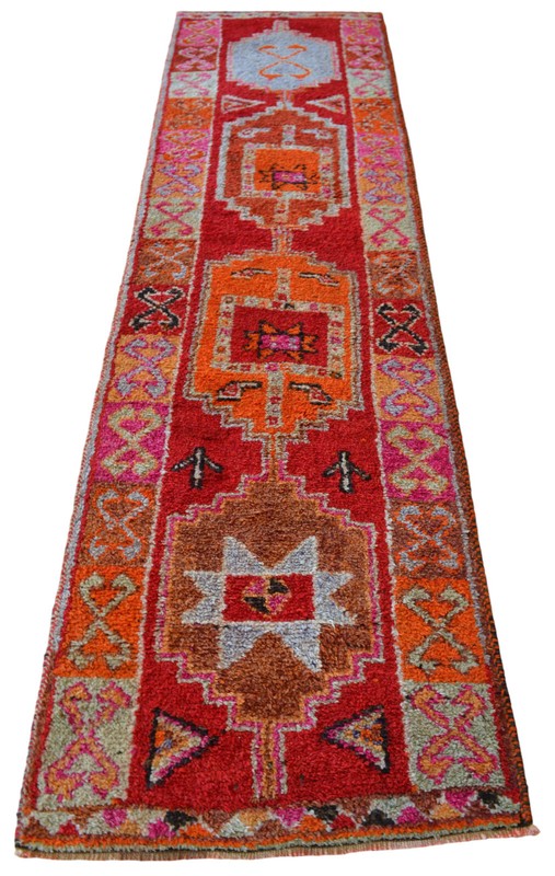 Turkish Runner Rug, Hand Made Rug, Tribal Wool Rug, Ethnic Runner Rug 3 x 11 ft gallery