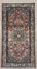 3×6 Vintage Hand Knotted Wool Runner Oriental Geometric Muted Soft Rose Area Rug