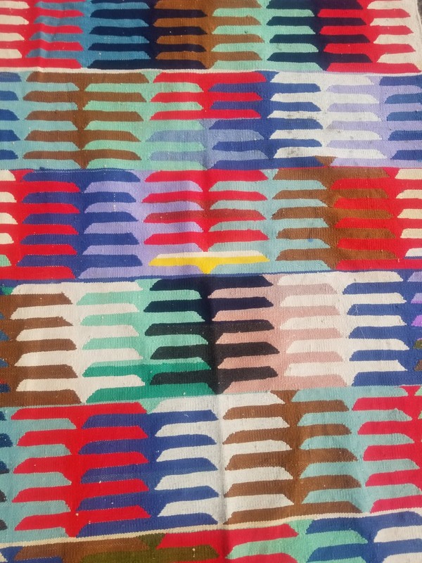 Vintage Traditional Handmade Beautiful Kilim Floor Rug Carpet 234x98 cm gallery