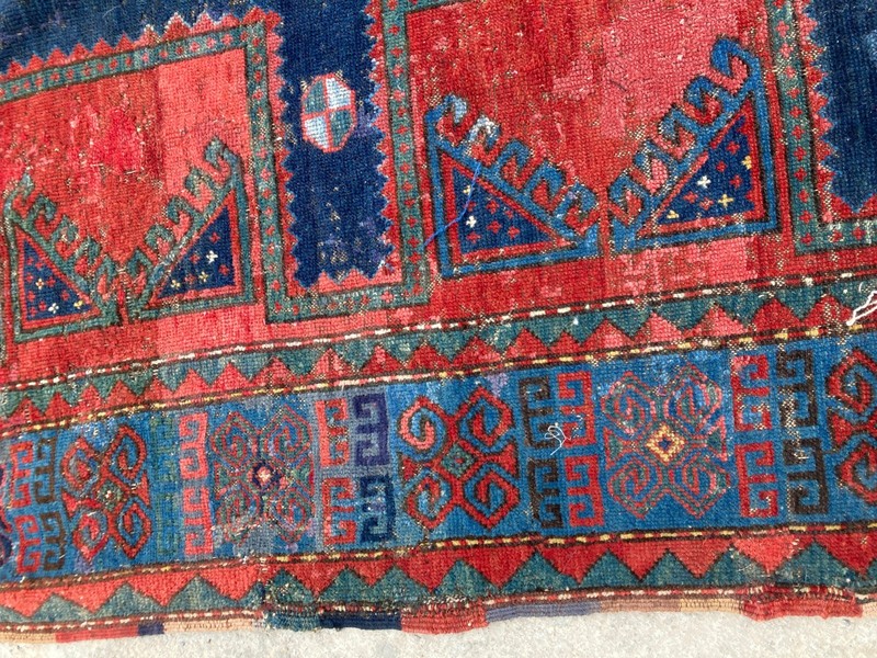 Vintage Hand Made Traditional Rug Oriental Wool Multicolor Carpet 213x149 cm gallery