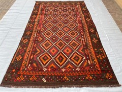 8×14 ft Traditional Afghan Large Geonetric Faded Ghalmori Turkmen Tribal Carpet