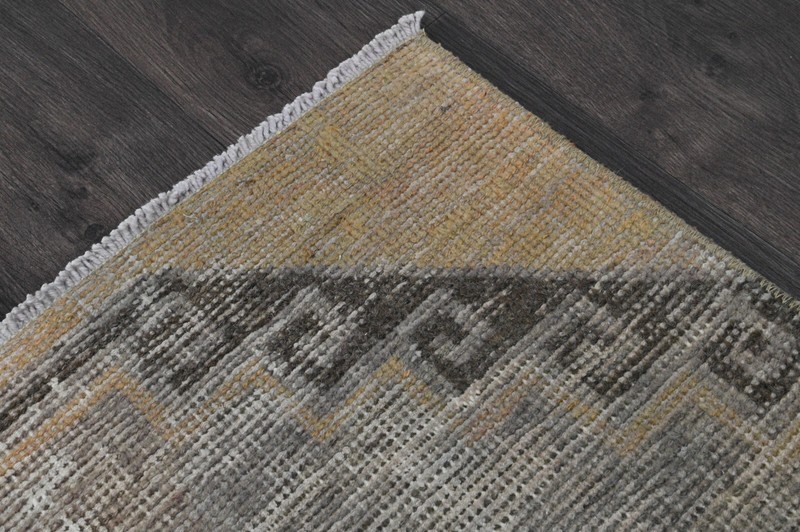 Vintage Turkish Runner Rug 2x13ft Wool Anatolian Handmade Hallway Oushak ORANGE gallery