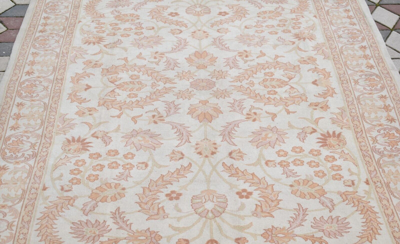 Turkish Rug 7 x 10 ft Vintage Muted Dye Hand-knotted Rug Famous Oushak Wool Rug gallery