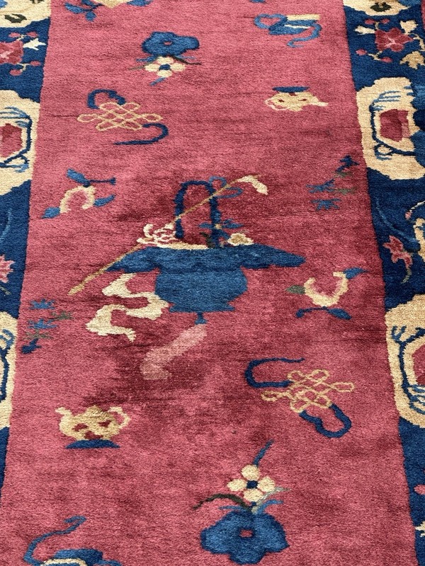Ci 1920s ANTIQUE ART DECO CHINESE NICHOLS RUNNER RUG 2.5x11.5 WE HAVE MORE gallery