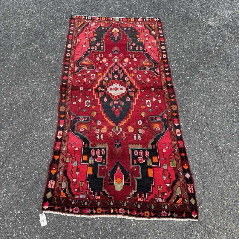 Antique Persian Hand Knotted Wool Rug 4’ x 9’5” Tribal Oriental Runner Carpet gallery