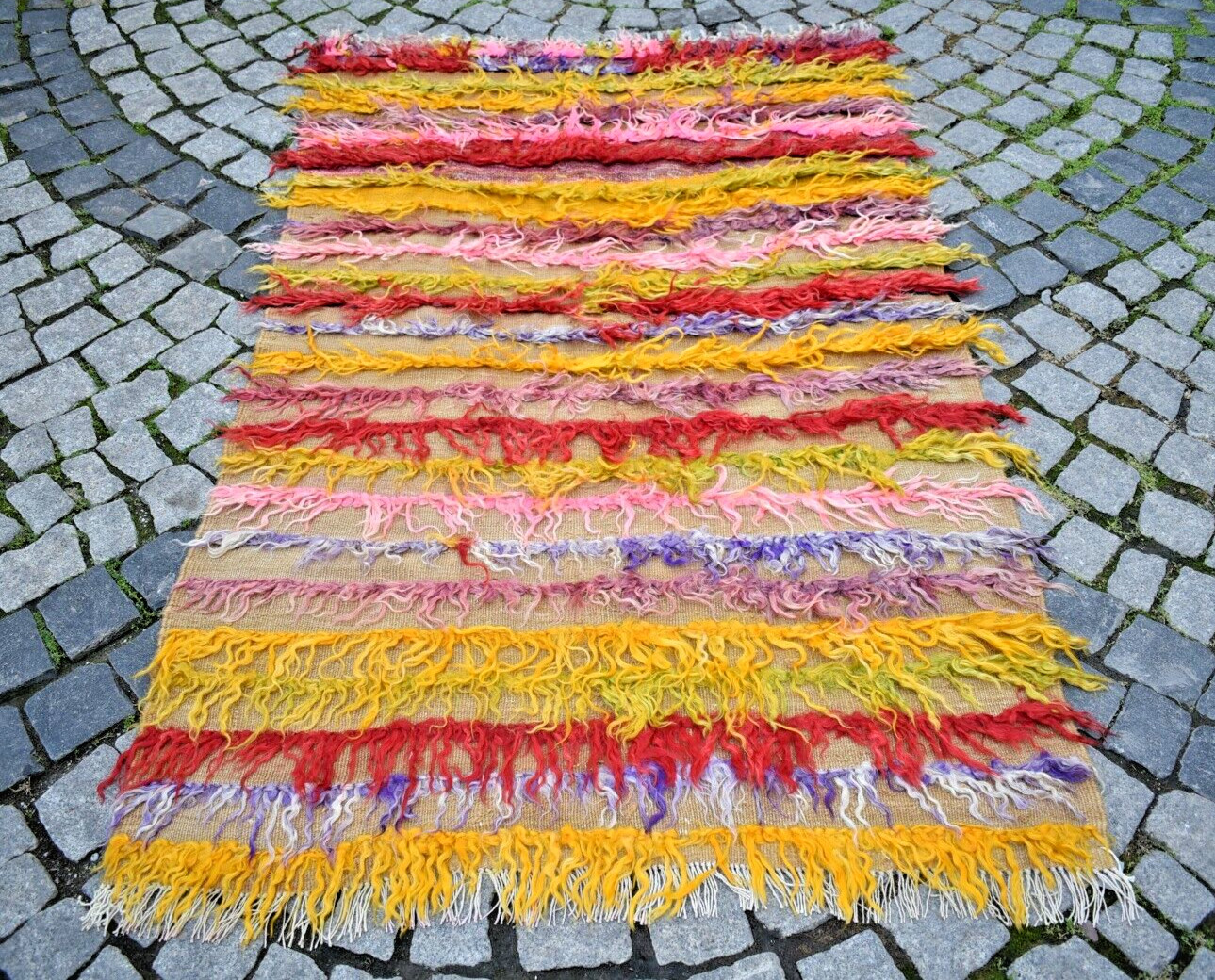 Turkish Tulu Rug 43'' x 71'' Vintage Angora Mohair Tulu Rug Home Decor Area Rug gallery