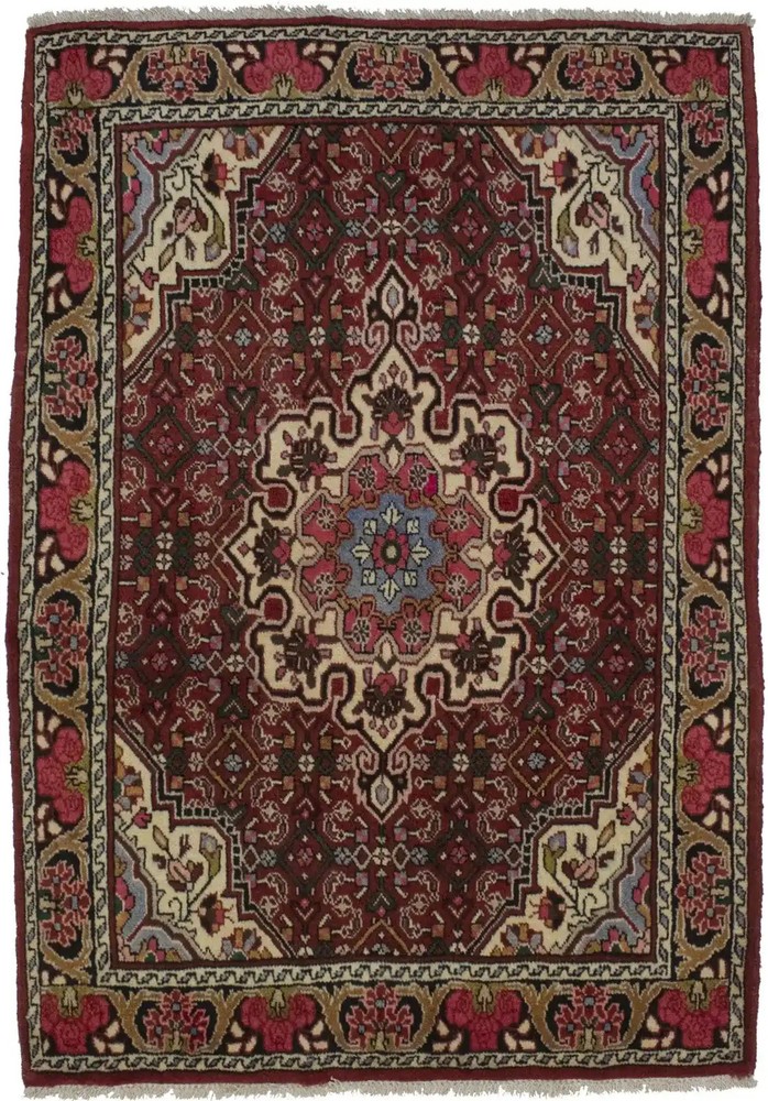 3X5 ft Hand-Knotted Vintage-Style Wool Oriental Rug Floral Design Decor Carpet