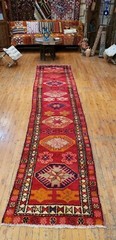 Primitive 3x12ft Armenian Area Rug | Runner Rug 3x12ft| Vintage Runner Rug