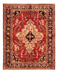 Vintage Hand-Knotted Area Rug 5’4″ x 6’9″ Traditional Wool Carpet