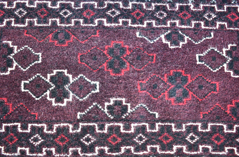 Vintage Tribal Yomud Rolling Pin Bag Rug 23'' x 12'' Wall Hangings Torba Rug gallery