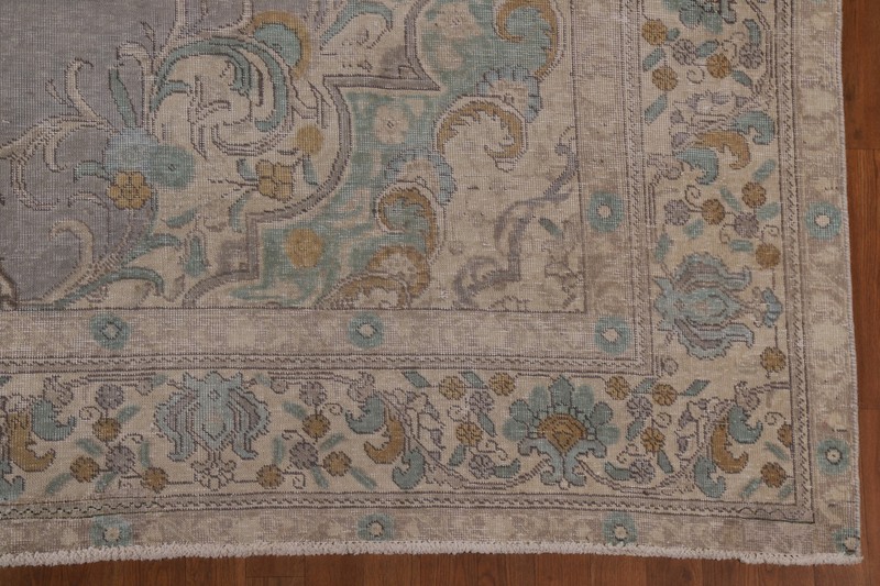 Handmade Gray Wool Carpet Traditional Distressed Area Rug 10x12 Ft Oriental Rug gallery