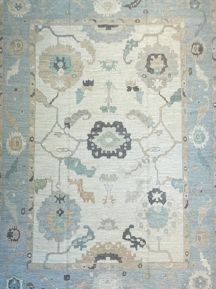 Vivid Oushak - Vintage Turkish Rug - Tribal Carpet - 13 x 17 ft.