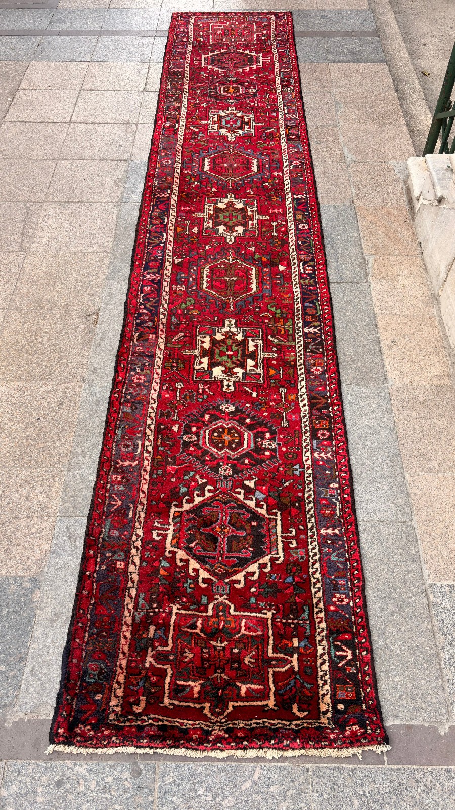 3' x 16'2'' Vintage Rug Runner Carpet Natural Village Handmade Rug.SKU:P1761 gallery