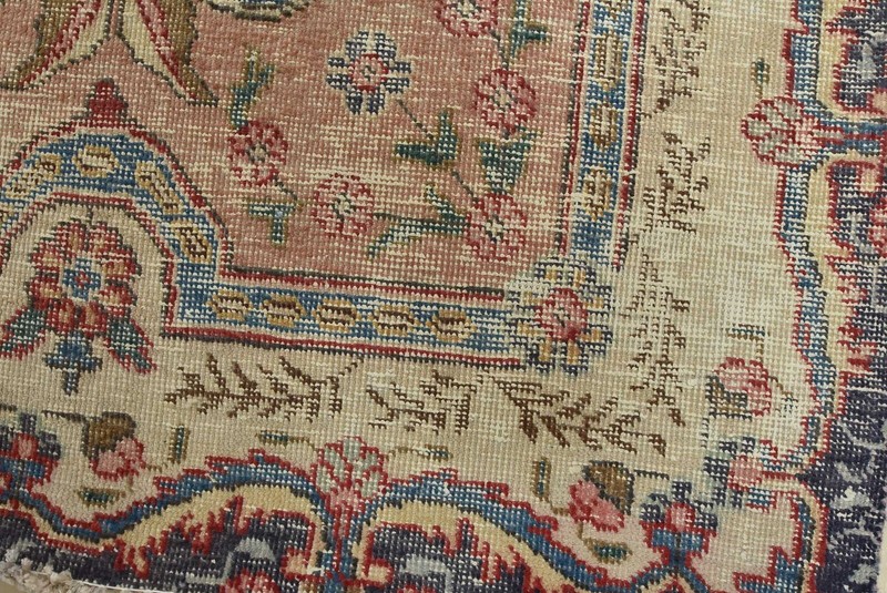 Vintage Anatolia 9’11” x 12’6” Blue Distressed Wool Hand-Knotted Oriental Rug gallery