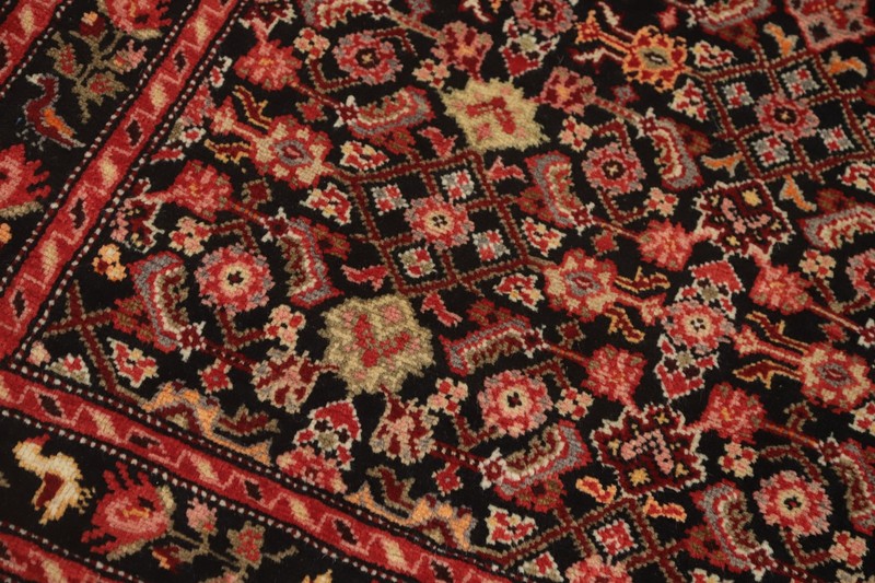 Black Antique Traditional Vegetable Dye 16 ft Long Runner Rug Hand-knotted 4x16 gallery