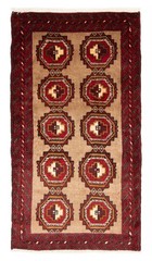 Vintage Geometric Area Rug 3’4″ x 5’5″ Traditional Hand-Knotted Wool Carpet