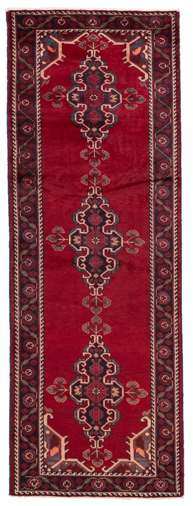 3'6" x 9'10" Vintage Hand-knotted Runner Rug Traditional Oriental Wool Carpet