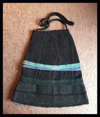 GREECE GREEK OLD SARAKATSAN PATCHWORK WOOL BAG IN TRADITIONAL DESIGN 31x31cm