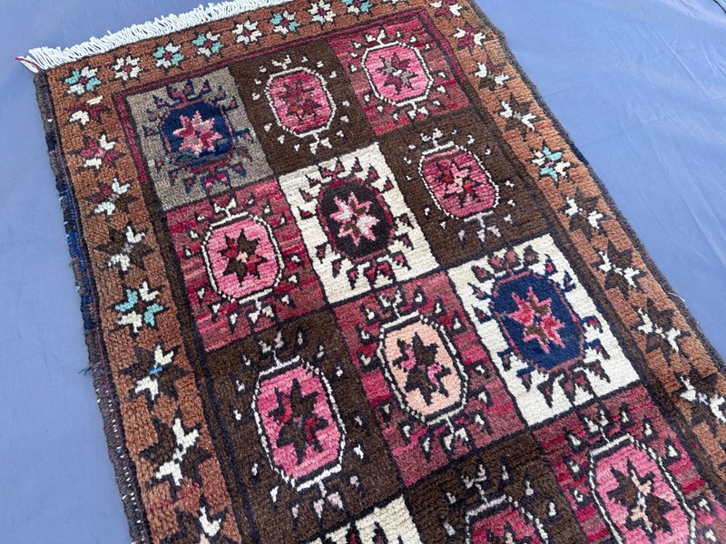 1'10 x 4'11 Vintage Turkmen Bukhara Soft Wool Tribal Rug Handmade Laundry Rug gallery