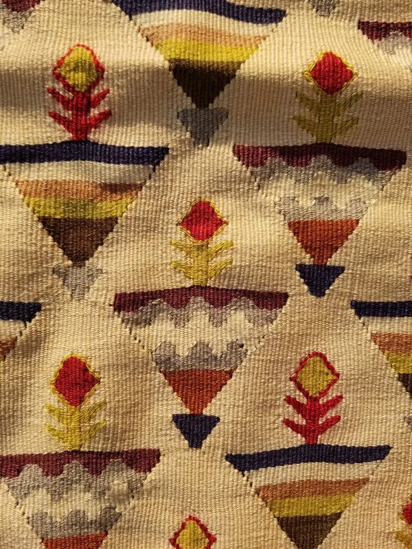 Vintage Traditional Handmade Oriental Wool Multicolor Kilim 3.7x2.1 ft gallery