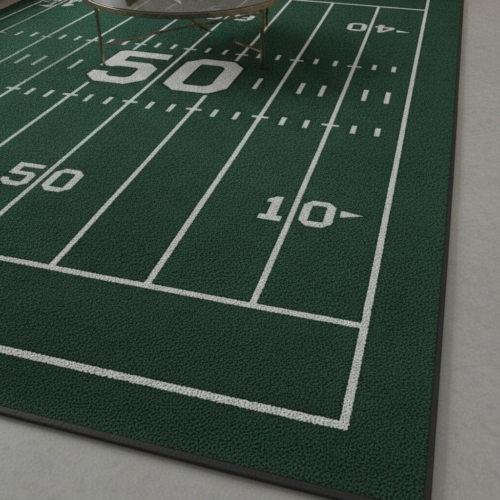 American Football Field Area Rug Sports Field Throw Rug Carpet for Home Décor gallery