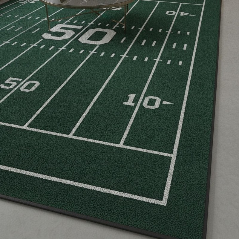 American Football Field Area Rug Sports Field Throw Rug Carpet for Home Décor gallery