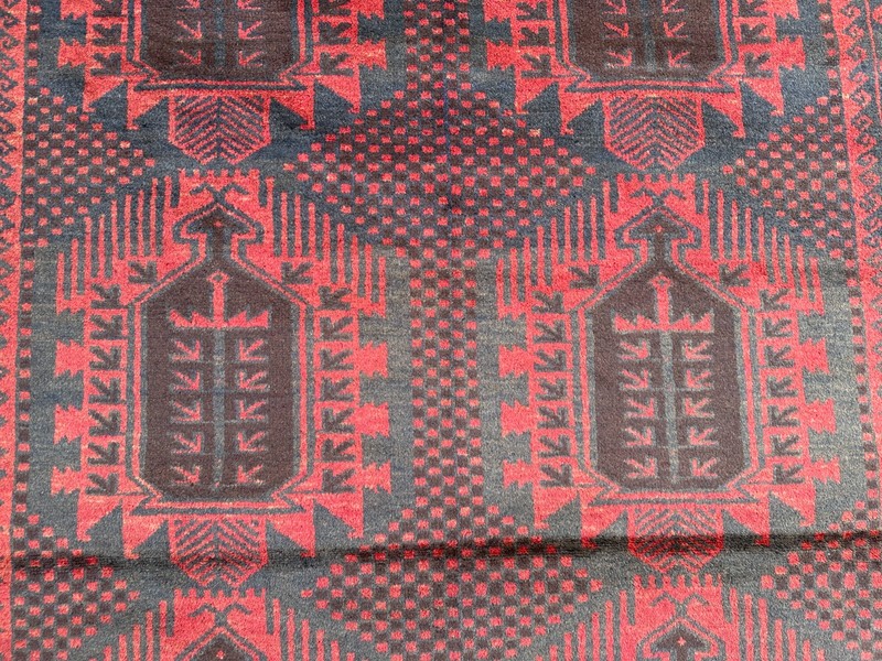 3'7x6'4 ft Afghan Hand Knotted Baluchi Rug Tribal Wool Oriental Vintage Carpet gallery
