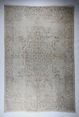 Turkish Regional Modern color tones vintage rug, Handmade Bohemian Fated color