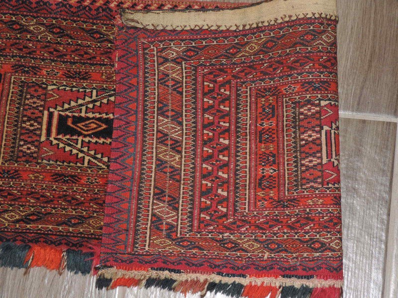 14" x 36" Antique Tekke Turkoman Wool Yamud Chuval gallery