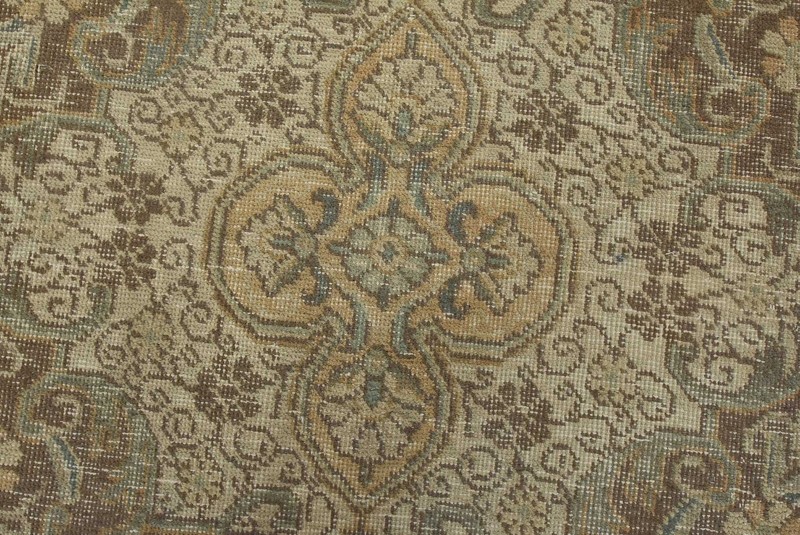 Tabrizi Rug 9’4” x 12’8” Pink Wool Vintage Distressed Hand-Knotted Carpet gallery