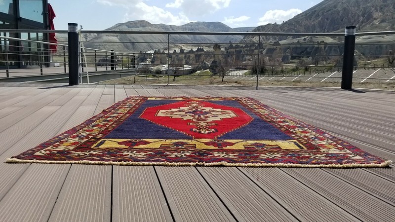 Stunning Antique 1900-1939s Natural Dye Wool Pile Tribal Area Rug 5x7ft gallery