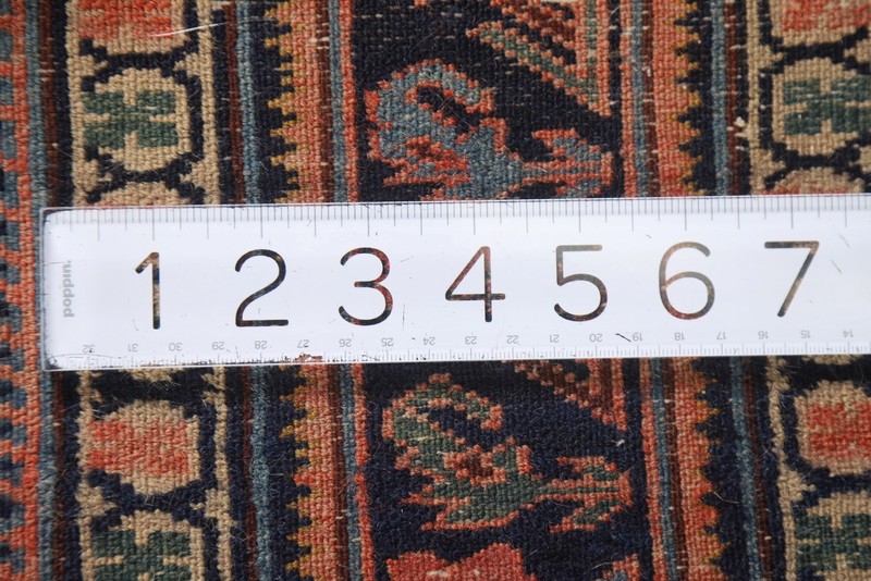 Antique Rug 4x6 ft. Navy Blue Kazak Vegetable Dye Handmade Living Room Area Rug gallery