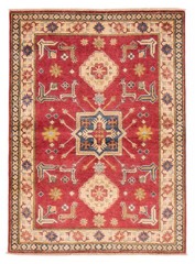 Vintage Hand-Knotted Area Rug 4’4″ x 5’11” Traditional Oriental Wool Carpet