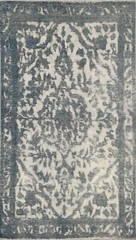 Semi Antique Distressed Floral Tebriz Area Rug Level Loop Pile Hand-Knotted 3×5