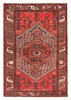 Vintage Hand-Knotted Carpet 4'0" x 5'11" Traditional Oriental Wool Area Rug gallery