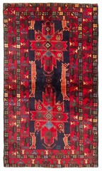 Traditional Vintage Hand-Knotted Carpet 3’8″ x 6’5″ Wool Area Rug