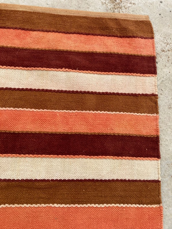 Vintage Traditional Handmade Beautiful Striped Kilim Floor Rug Carpet 180x116 cm gallery