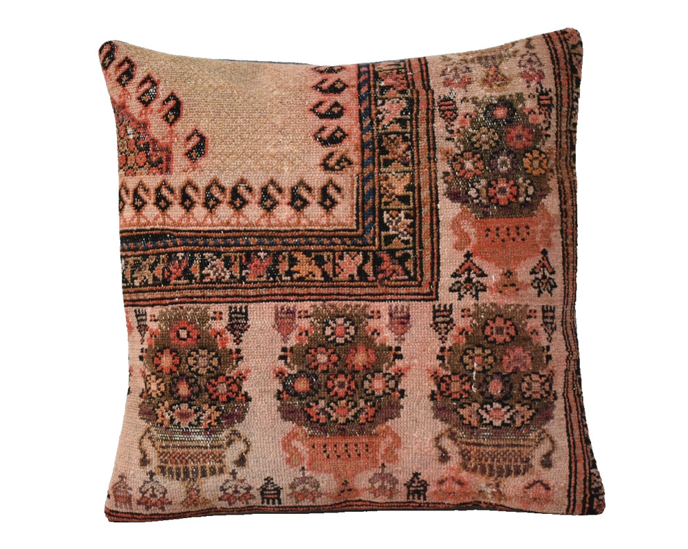 Antique Pillow Cover Sofa Rug 16'' x 16'' Made of Antique Cushion Cover Carpet